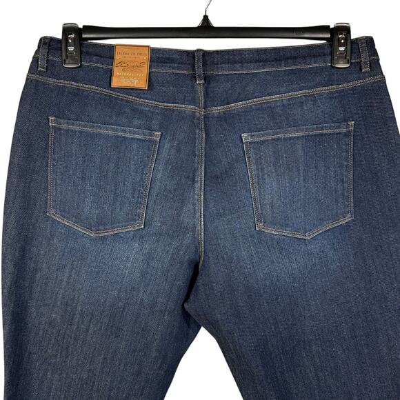 Coldwater Creek SZ 18 Cropped Jeans Natural Fit Stretch Zip-Fly Pockets Blue - Picture 5 of 10